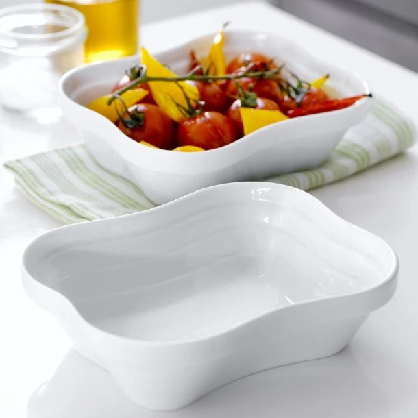 Steel-Function Bari ovnfast fad, lille 2 stk, hvid porcelæn 17×13,5×5 cm