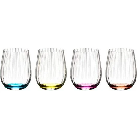 Riedel Thumbler glas, 4 stk. (344 ml) - farvede