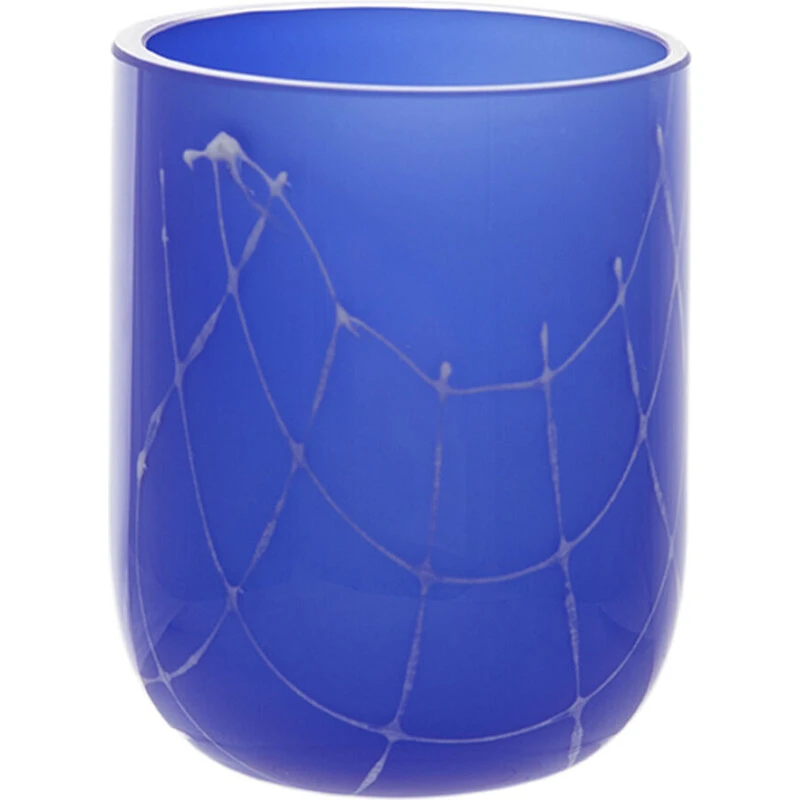 Kodanska Flow Tumbler - mundblæst vandglas med blå print