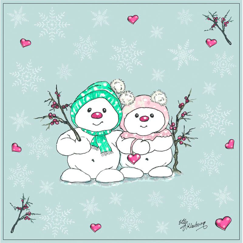 Klarborg Papirserviet Snemand 33x33 cm