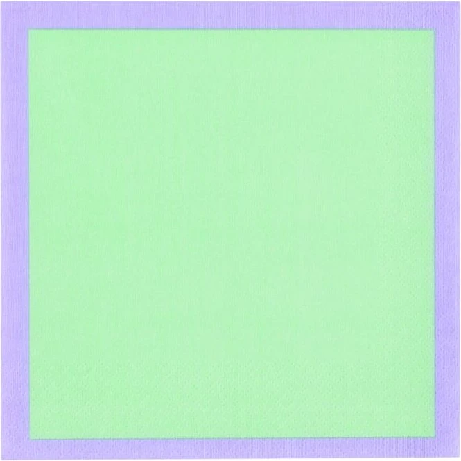 Play papirserviet 33x33 cm - mint/lilla