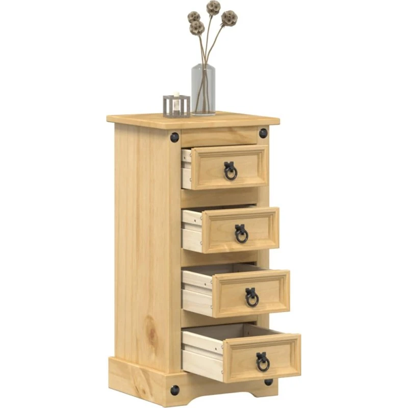 Sengebord Corona i massivt fyrretræ 35x32,5x74 cm