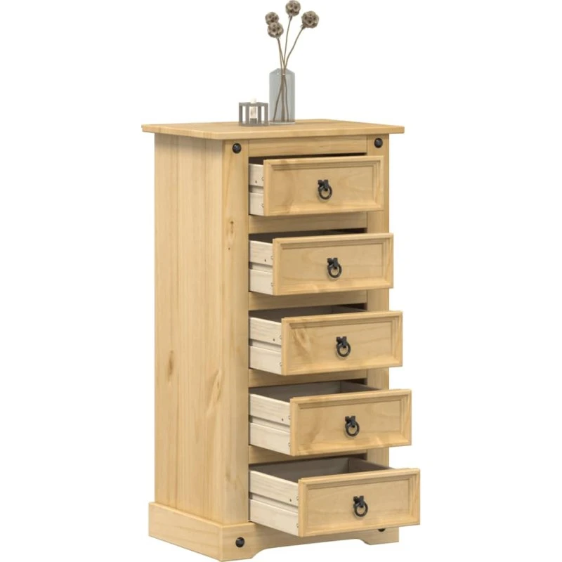 Sengebord Corona i massivt fyrretræ 53x39x103 cm