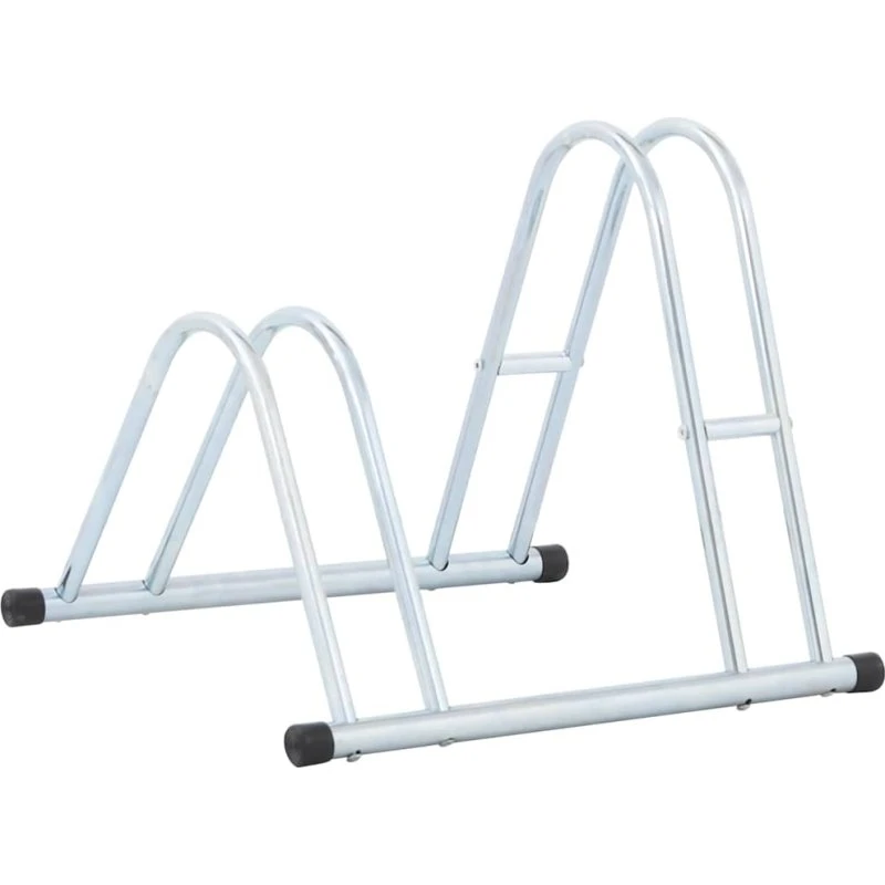 Cykelstativ til 2 cykler – fritstående galvaniseret stål