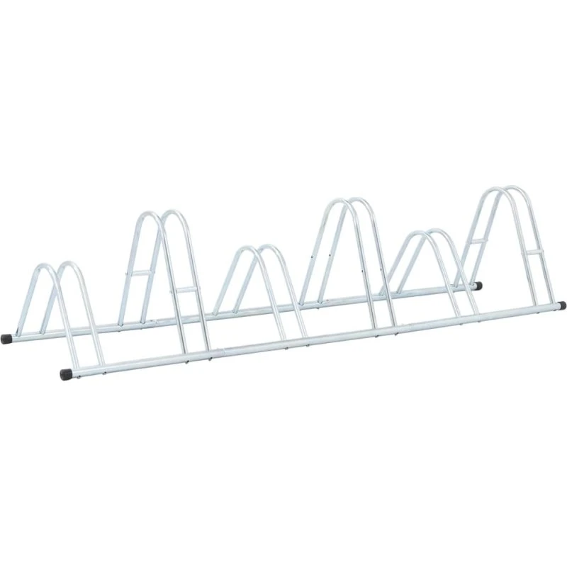 Cykelstativ til 6 cykler – fritstående galvaniseret stål
