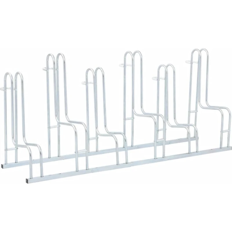 Fritstående cykelstativ til 6 cykler – galvaniseret stål