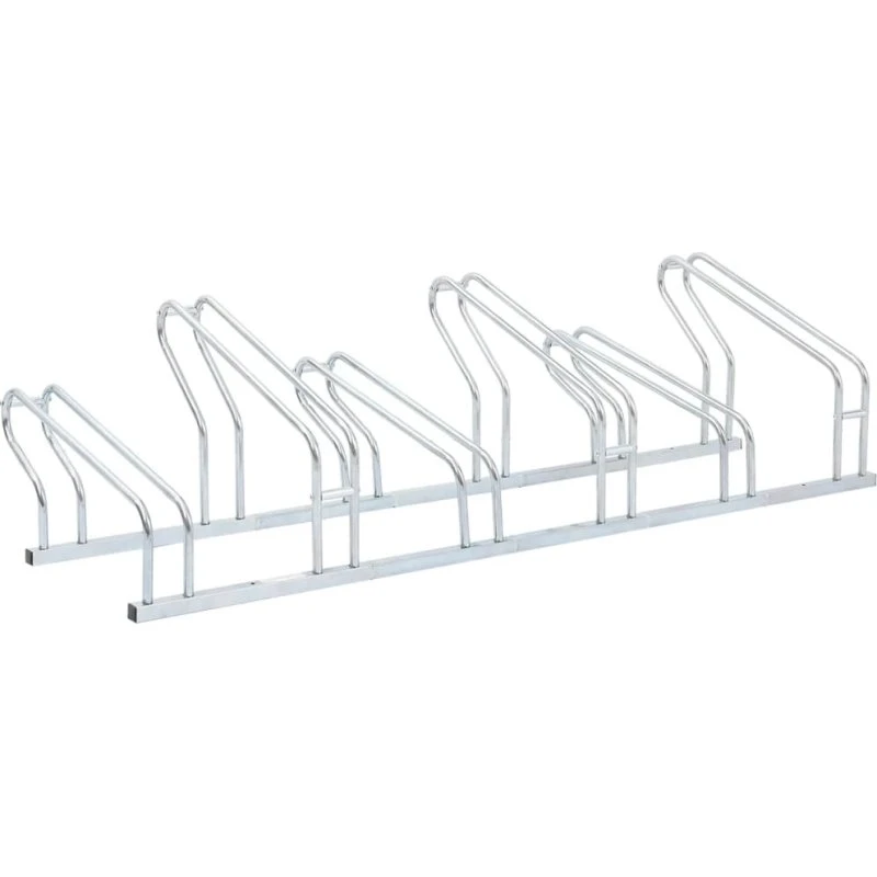 Cykelstativ til 6 cykler, fritstående galvaniseret stål