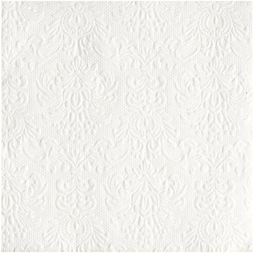 Ambiente Elegance White servietter 33x33 cm, 15 stk
