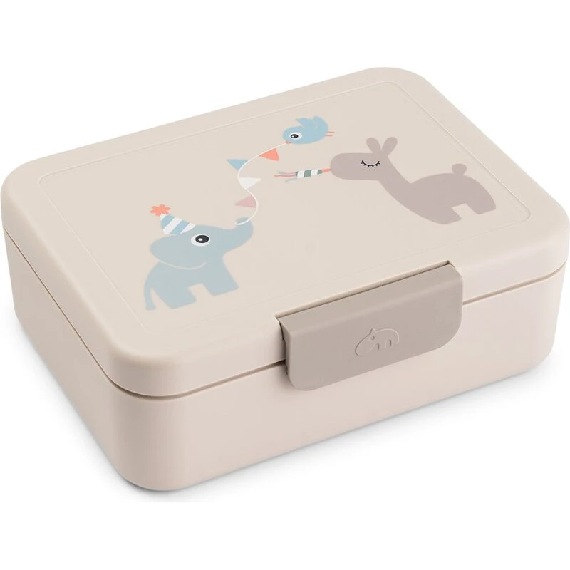 Done by Deer Celebration madkasse til børn – sand, med skillevæg