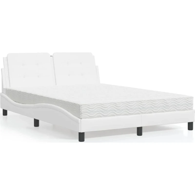 Sengeramme Zadar 120x200 cm i hvidt kunstlæder