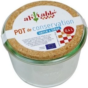 Ecodis Opbevaringsglas med korklåg 0,4 L