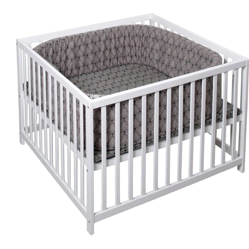 Babytrold Kravlegård Hvid 100x100 cm