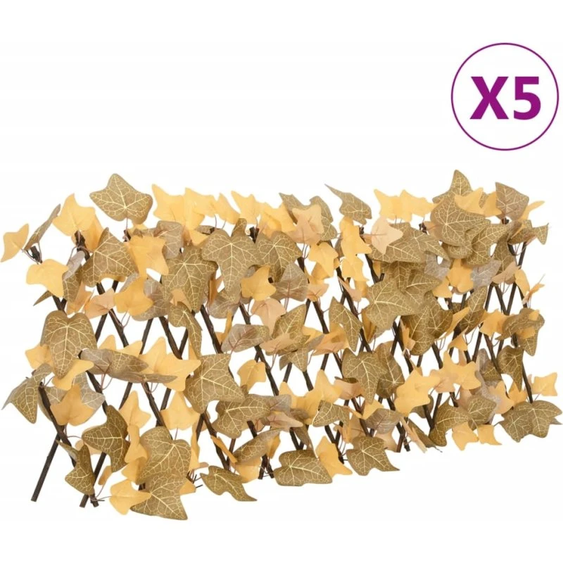 Espalier med kunstige ahornblade 5 stk. 180x30 cm - Orange