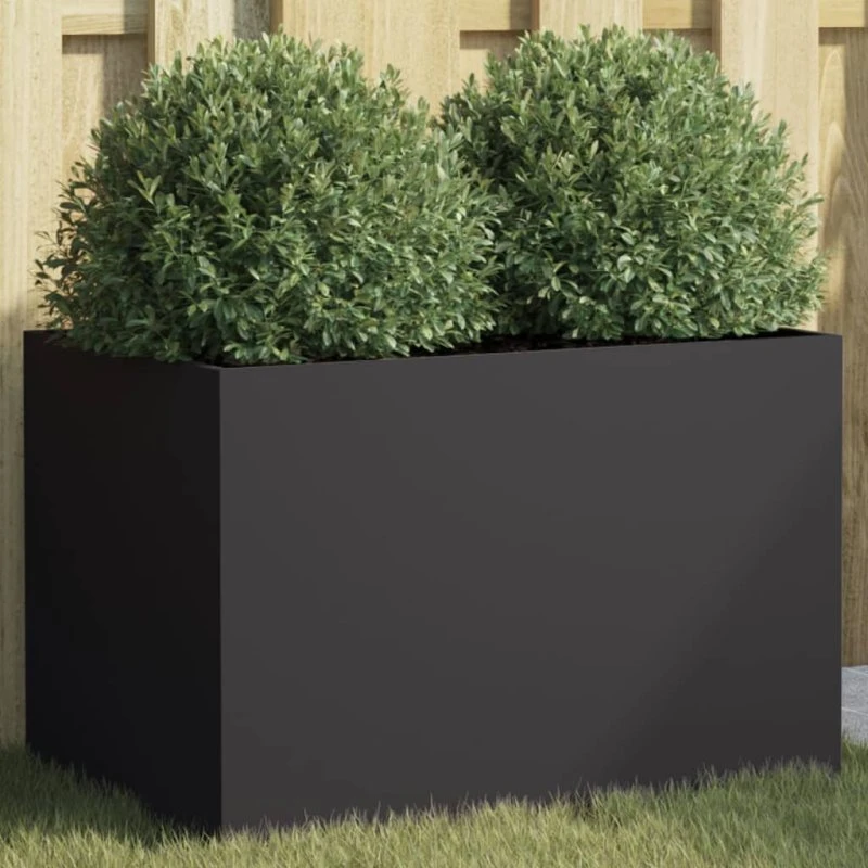Plantekasse i stål 62×40×39 cm – sort