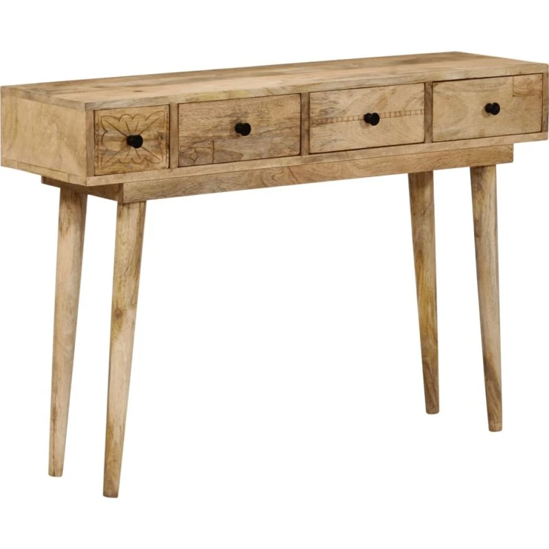 Konsolbord i massivt mangotræ 110x30x75 cm