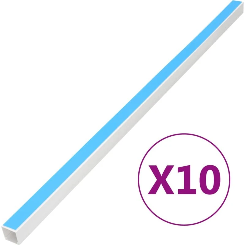 Selvklæbende kabelkanal 30x15 mm – 10 m PVC