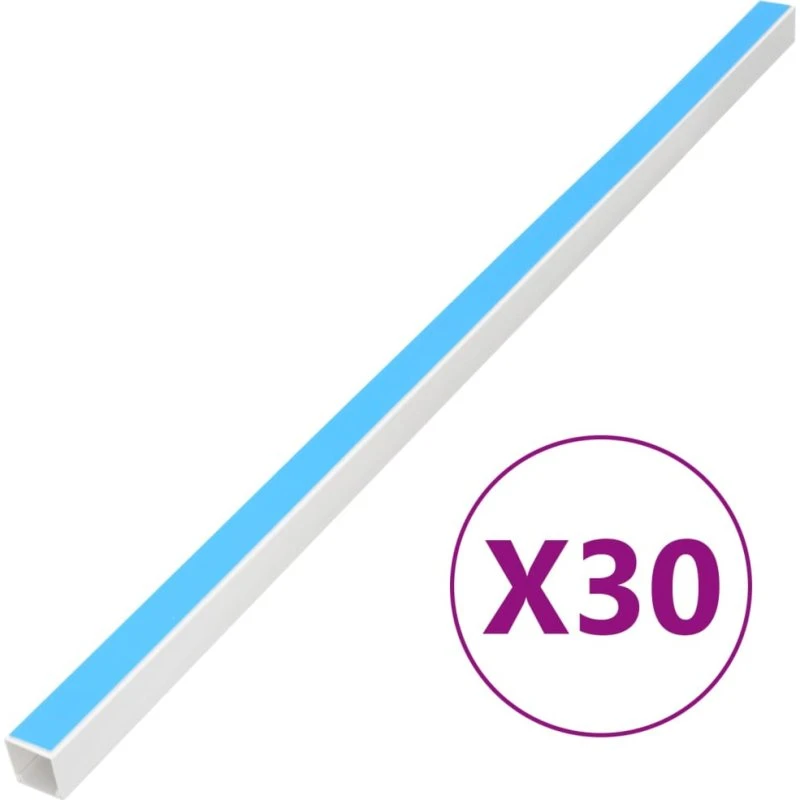 Selvklæbende PVC kabelkanal 30x15 mm – 30 m