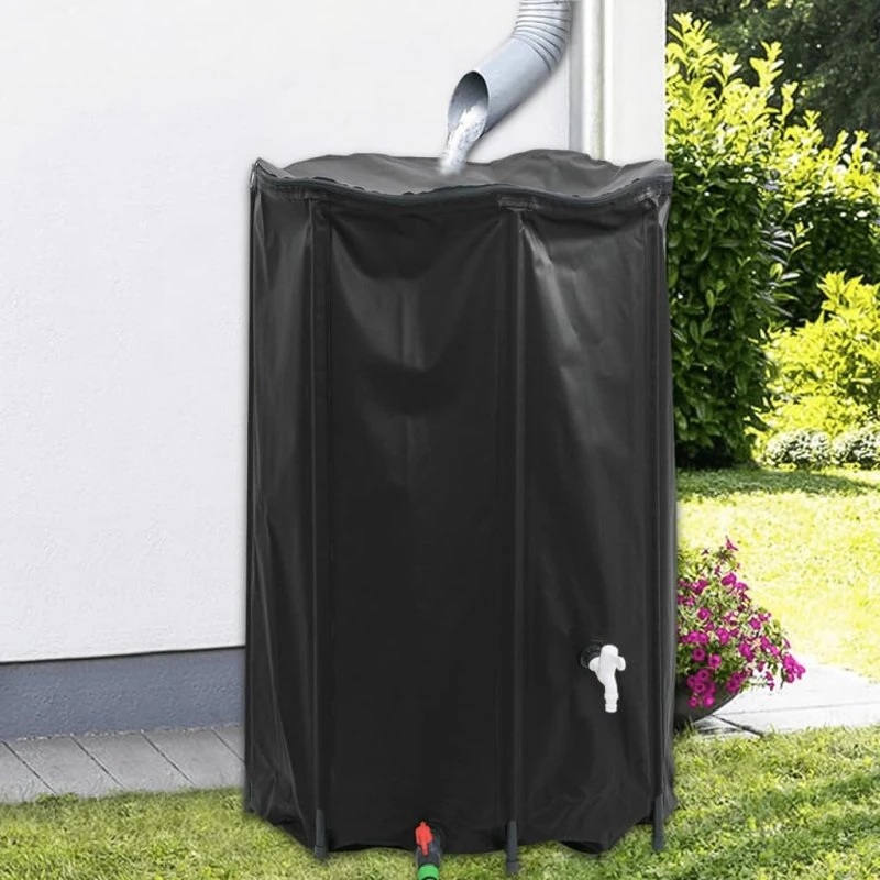 Sammenfoldelig vandtank 1000 l med hane (PVC)