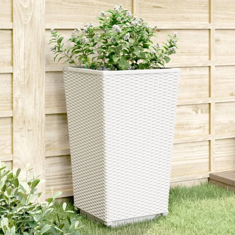 Plantekurve 2 stk. 32,5x32,5x57 cm – hvid PP