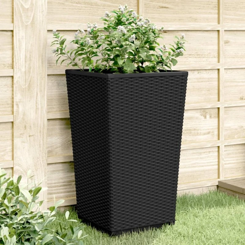 Plantekurve 4 stk. 32,5x32,5x57 cm PP – sort