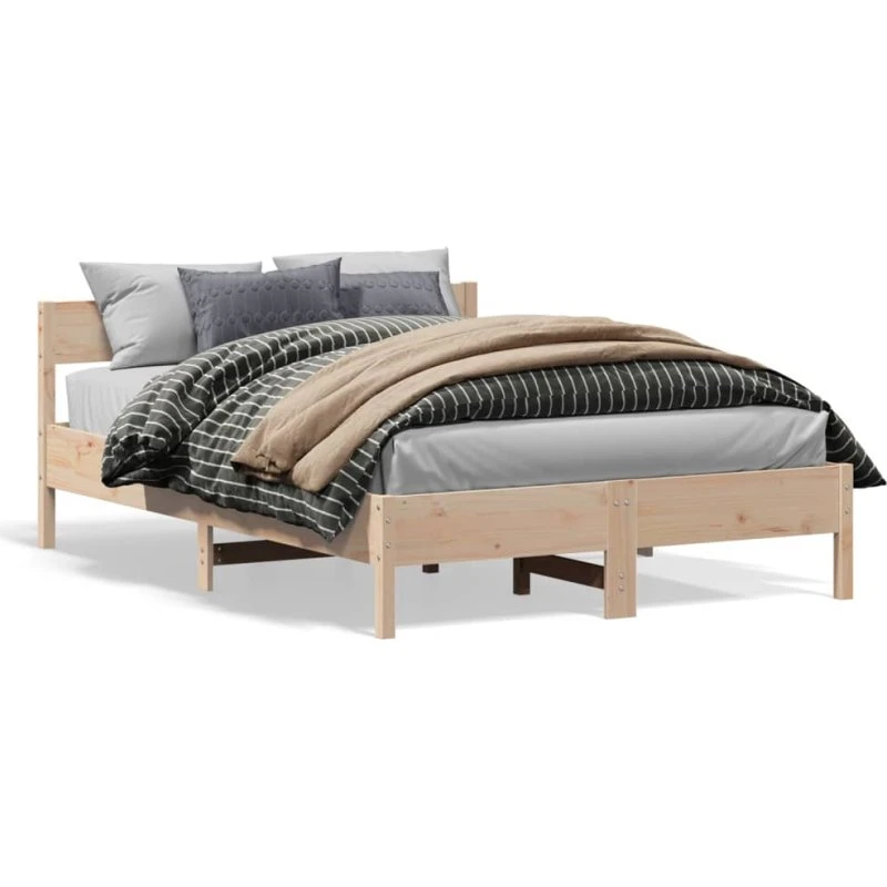 Sengeramme i massivt fyrretræ 150x200 cm (uden madras)