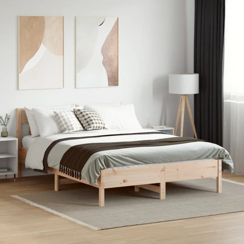 Sengeramme 160x200 cm i massivt fyrretræ