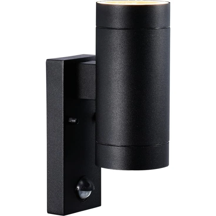 Nordlux Tin Maxi udendørs væglampe med sensor, sort