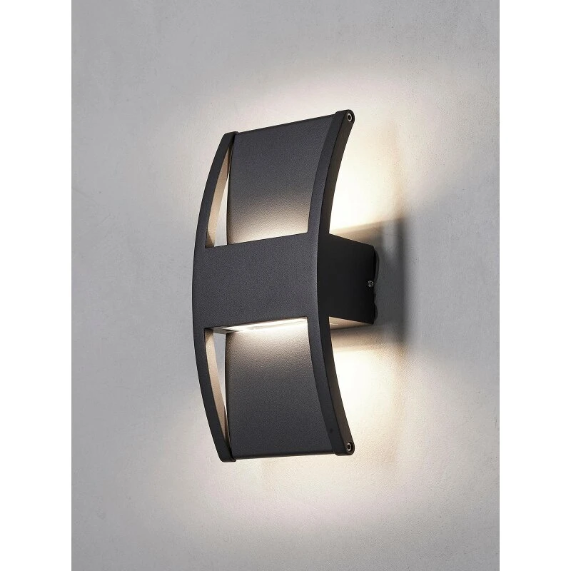 Nielsen Light Lærk udendørs væglampe Up/Down Antracit