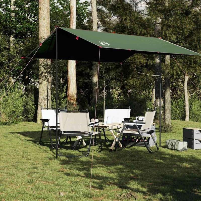 Vandtæt tarp 300×294 cm - grøn, PU-belagt