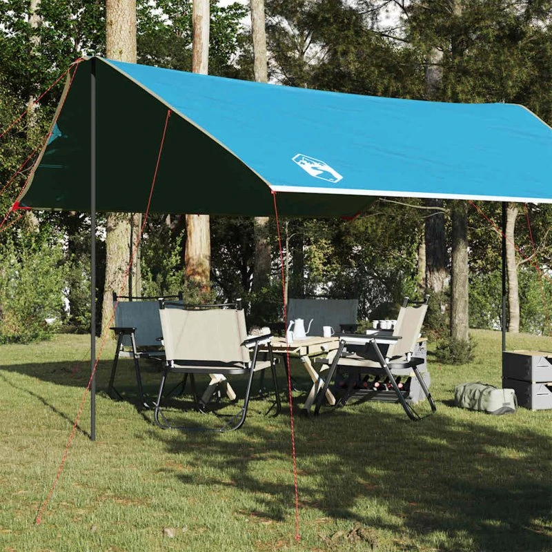 Vandtæt tarp 460x305x210 cm - blå, PU-belagt