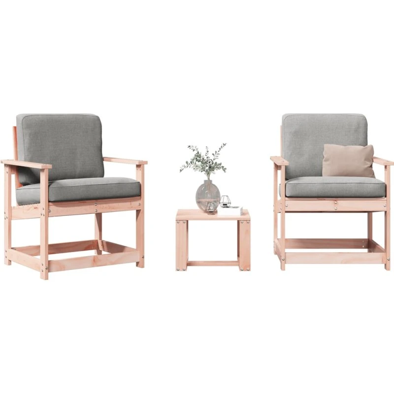 Loungesæt 3 dele i massivt douglasgran