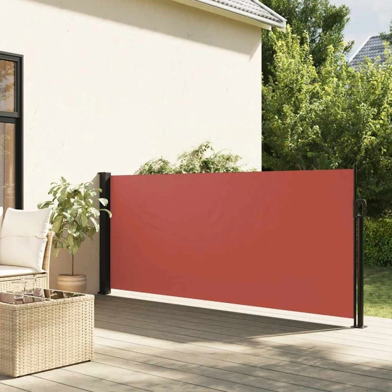 Sammenrullelig sidemarkise 120x500 cm – terrakotta