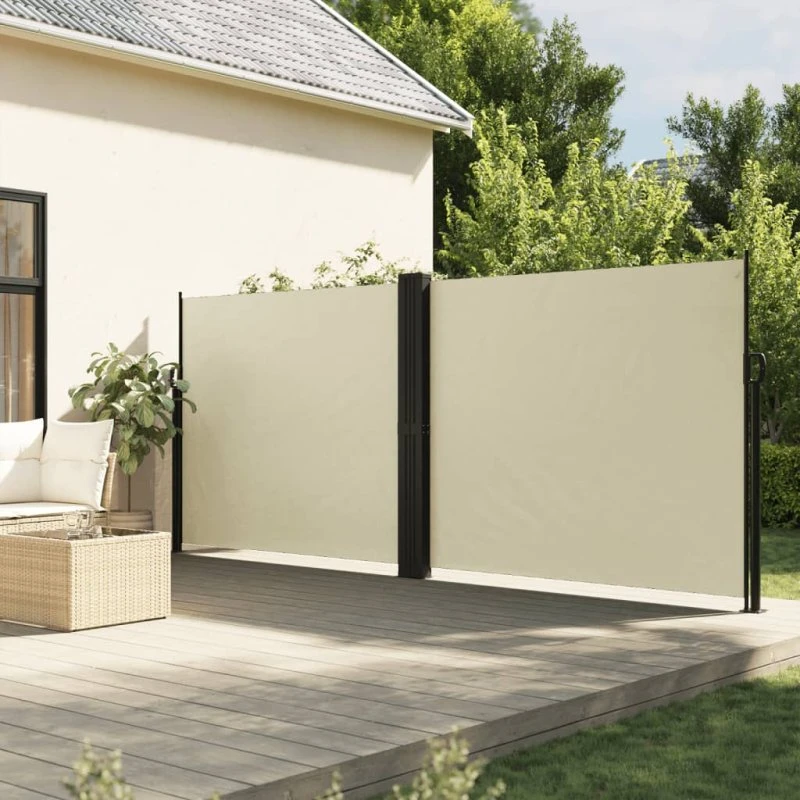 Sammenrullelig sidemarkise 180x600 cm – creme