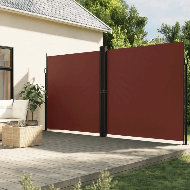 Sammenrullelig sidemarkise 220×600 cm - brun