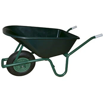 Ryom Trillebør 100 L – grøn plastkasse & luftgummihjul