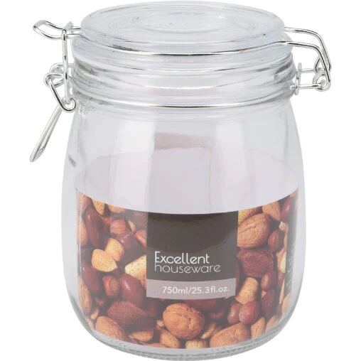 Glaskrukke 750 ml med patentlåg