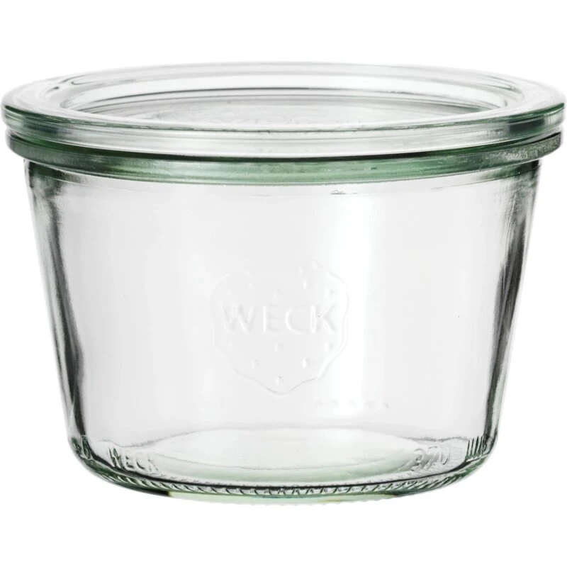 Weck 741 sylteglas 370 ml med låg, 6 stk