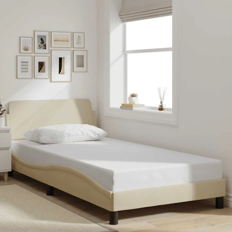 Dover sengeramme 100x200 cm - creme stof