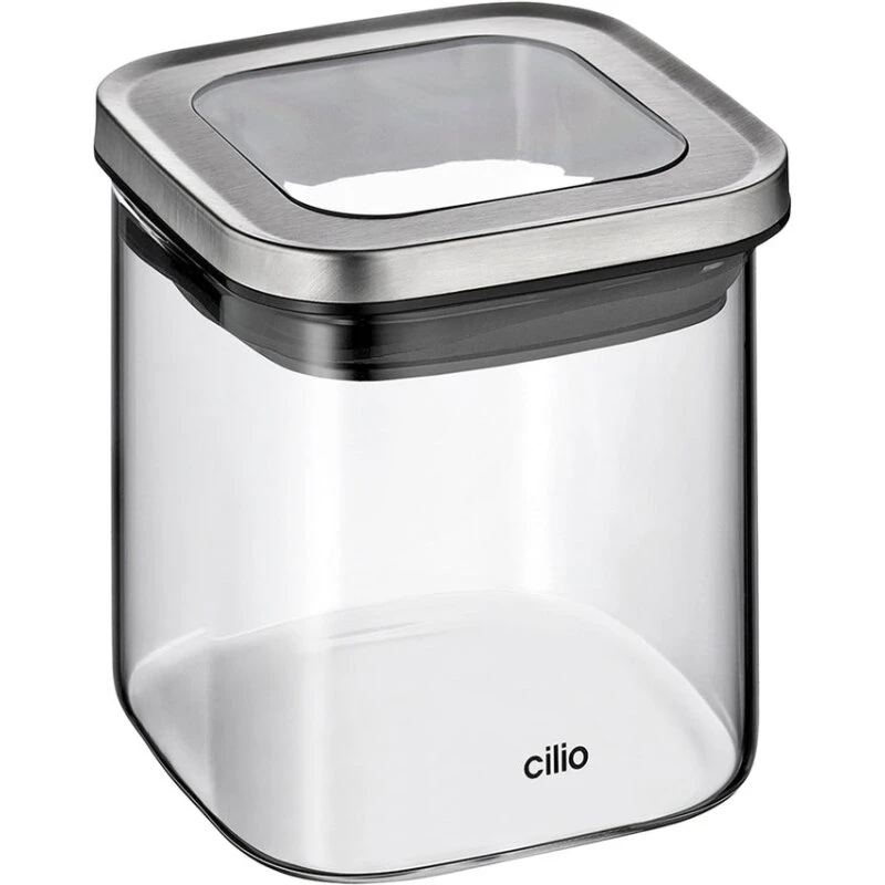 Cilio Cubo Opbevaringsboks 0,65 L i borosilikatglas