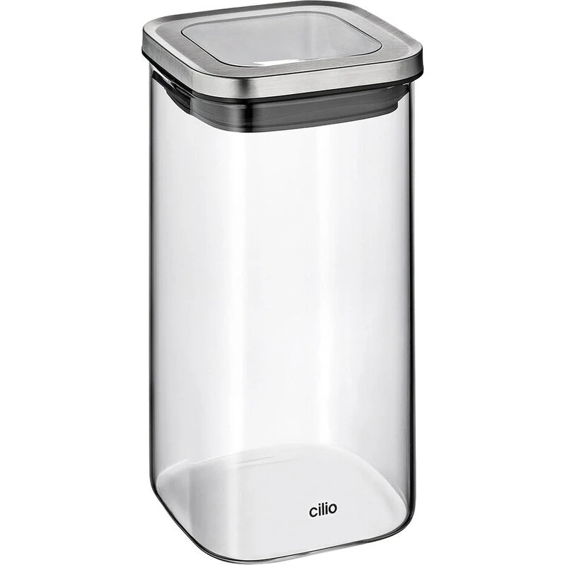 Cilio Cube opbevaringsglas 1,35 L (borosilikat)