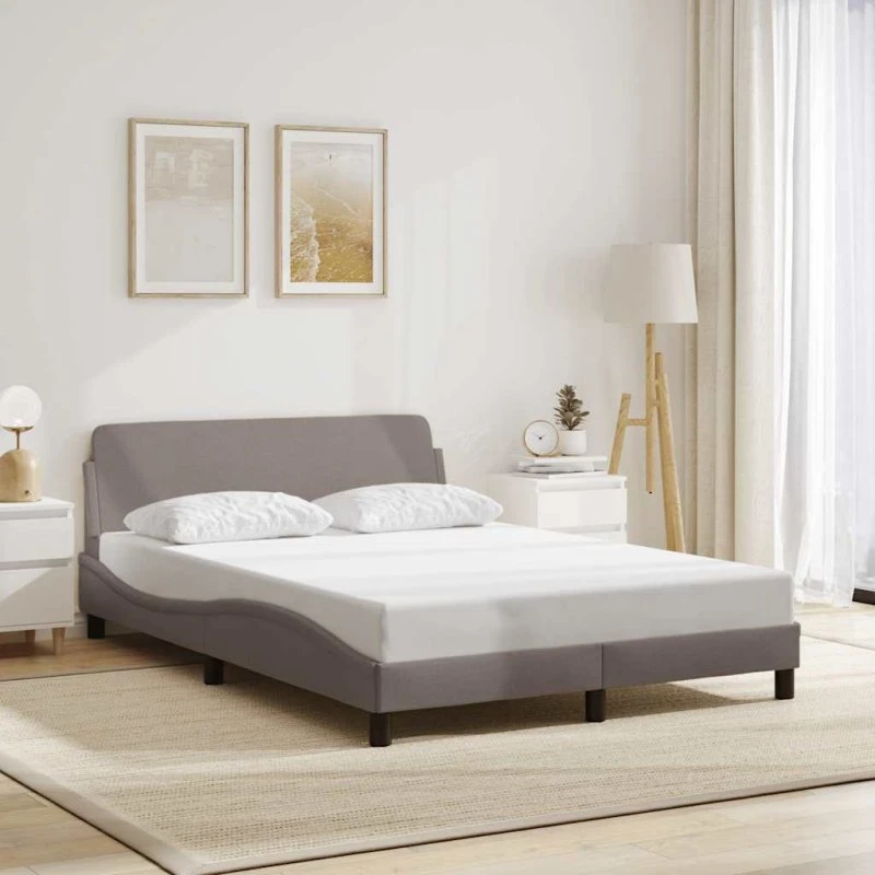 Dover sengeramme 140x190 cm stof gråbrun
