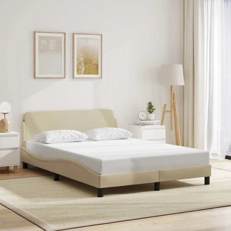Dover sengeramme 140x190 cm - creme stof