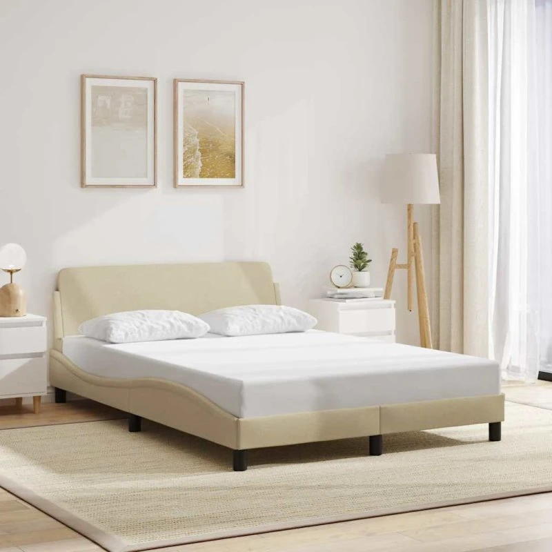 Dover sengeramme 140x200 cm creme med sengegavl