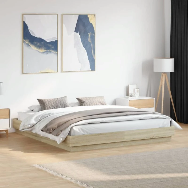 Sengestel 180x200 konstrueret træ - Sonoma-eg