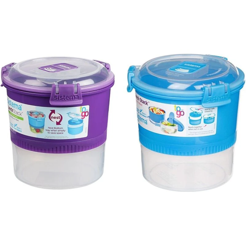 Sistema Lunch Stack To Go 965 ml – 2-i-1 madkasse