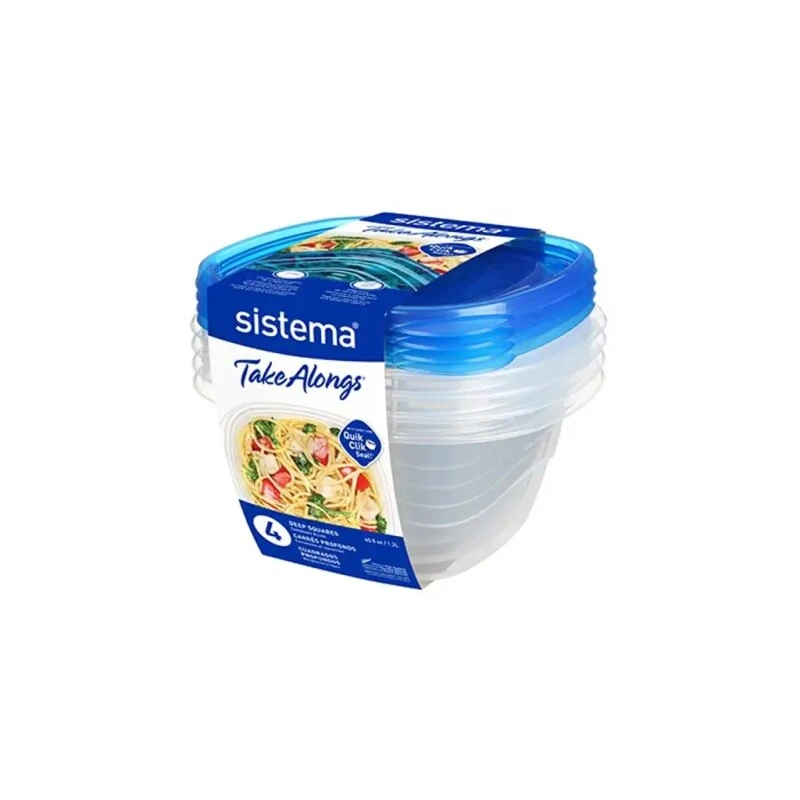 Sistema Deep Square TakeAlongs 4-pak 1,2 l
