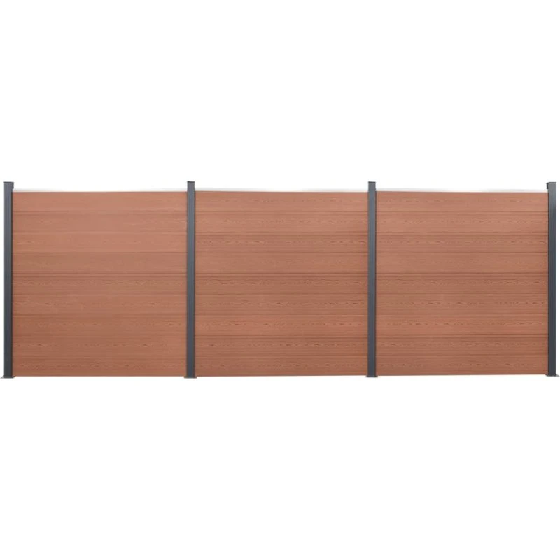 WPC hegnspanelsæt 526x186 cm, brun