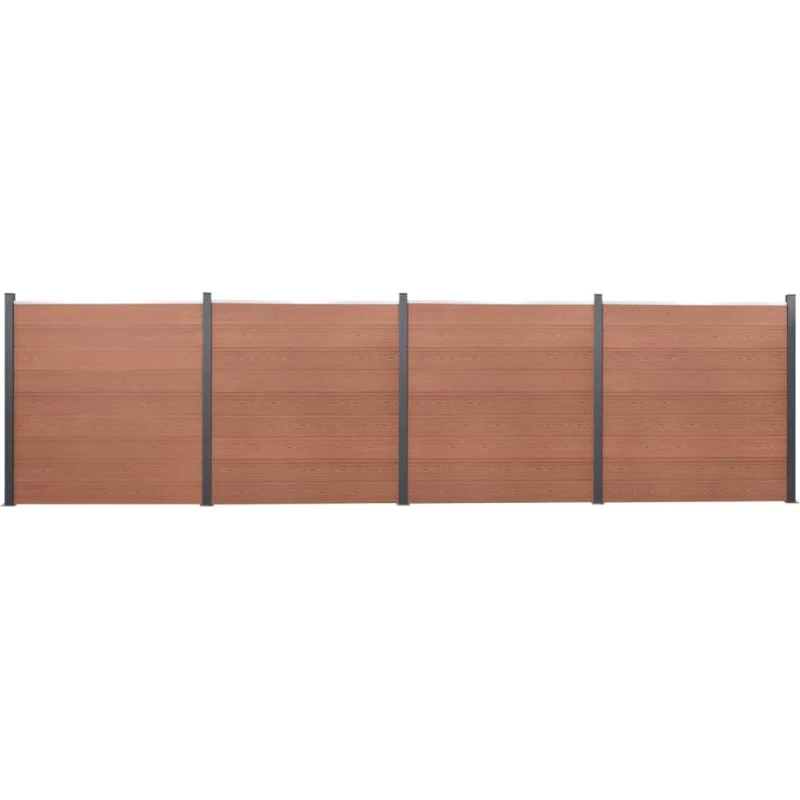 WPC hegnspanelsæt 699x186 cm brun
