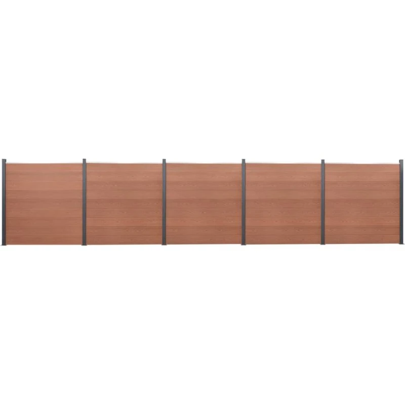 WPC hegnspanelsæt 872x186 cm - brun