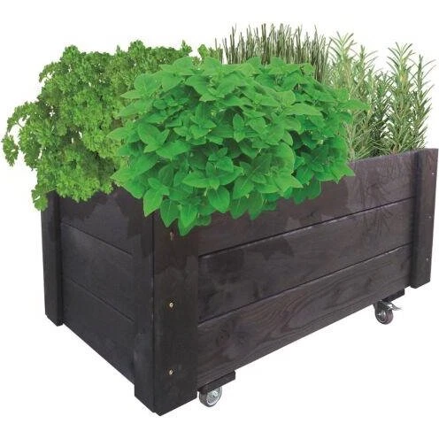 Pindstrup Maxiflexkasse sortmalet med hjul